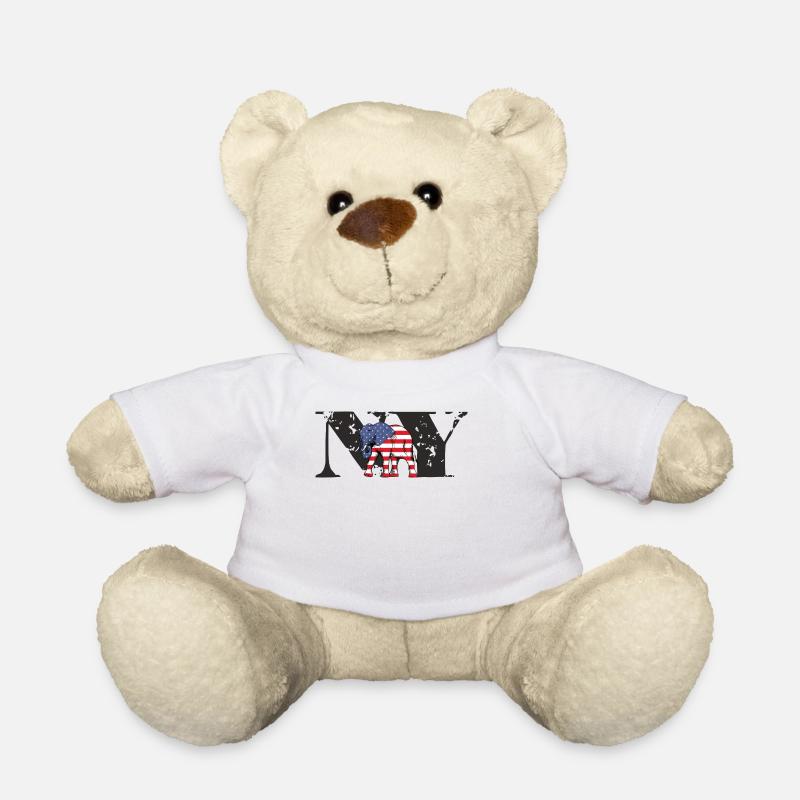 NY-ELEPHANT - Nounours - blanc