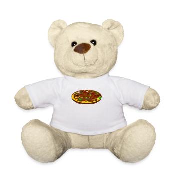 manger de la nourriture pizza pizzeria restaurant57 - Nounours - blanc - Devant