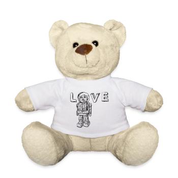 Love Robots Gifts for kids, boy, girl, adults, dad - Teddy Bear - white - Front