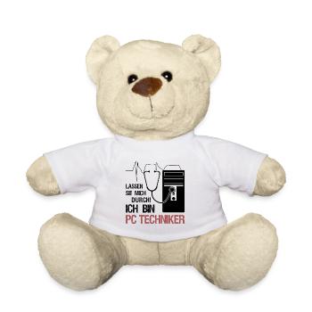 Technicien PC Stéthoscope Cadeau Technicien Système Informatique - Nounours - blanc - Devant