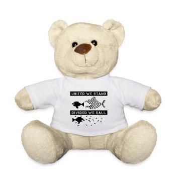 Unis, nous sommes debout, divisés, nous tombons UN prêt pour l'action - Nounours - blanc - Devant