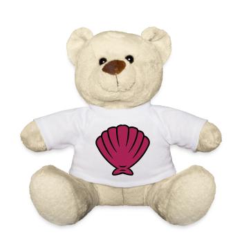 Bunte Muschel Meeresleben shell ocean life - Teddy - Weiß - Vorne