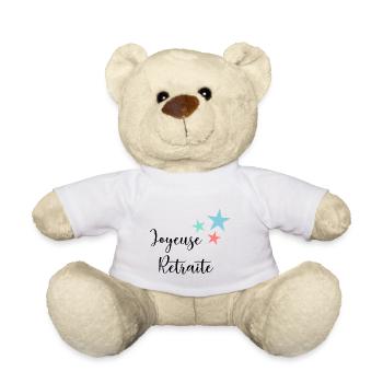 BONNE RETRAITE. JOYEUSE RETRAITE. VIVE LA RETRAITE - Nounours - blanc - Devant