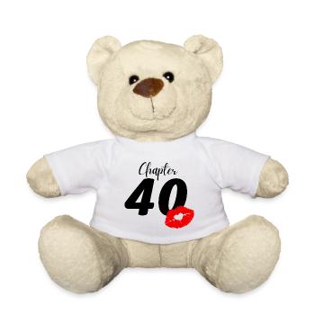 40. Geburtstag - Teddy - Weiß - Vorne