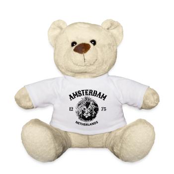Amsterdam Nederland Pays-Bas Néerlandais Souvenir - Nounours - blanc - Devant