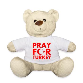 Pray for turkey - Teddy - Weiß - Vorne