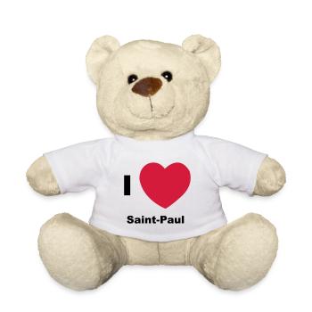 i love saint paul - Teddy Bear - white - Front