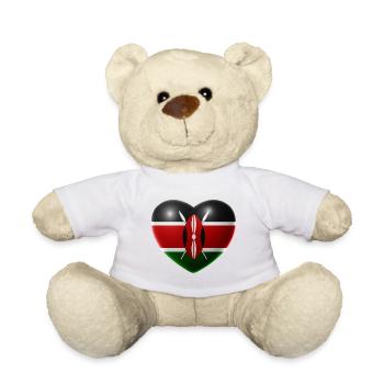 Coeur (Kenya / Kenya) - Nounours - blanc - Devant