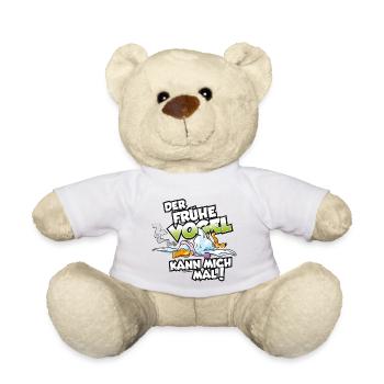 The early bird can see me - Teddy Bear - white - Front