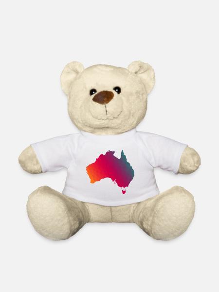 Australia - Teddy Bear - white