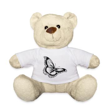 Vintage, Butterfly, Black, Insekten, Sketch - Teddy - Weiß - Vorne
