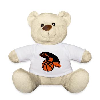grenouille sur ballon basketball logo sport 1 - Nounours - blanc - Devant