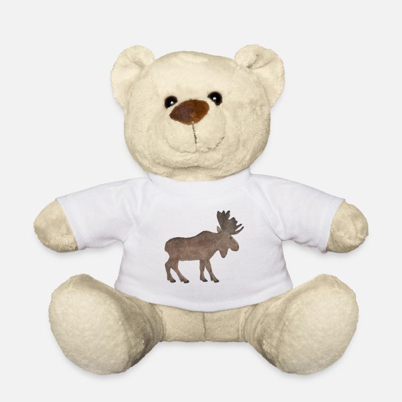 Elch - Teddy - Weiß