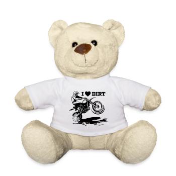 I love dirt Motorcross - Nounours - blanc - Devant