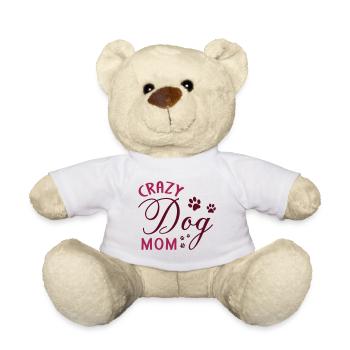 Crazy Dog Mom aime les chiots et les chiens - Nounours - blanc - Devant