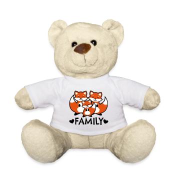 Famille Fox Famille Fox famille renard - Nounours - blanc - Devant