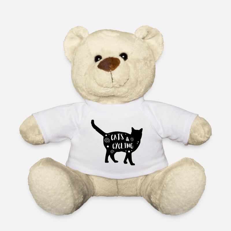 Chats & Cyclisme - Nounours - blanc