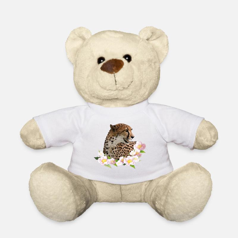 cheetah - Teddy Bear - white
