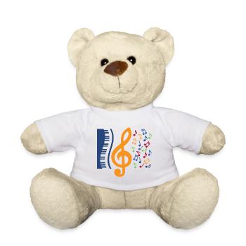 Cadeau de pianiste de piano d'orchestre de musicien de mélodie - Nounours - blanc - Devant