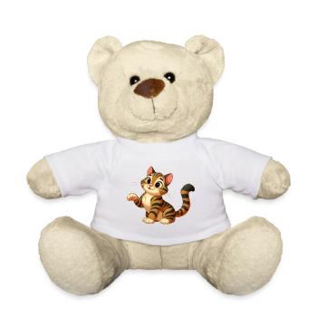 cat tiger 3 - Nounours - blanc - Devant