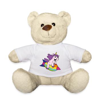 Mignon drôle drôle fable de licornes de Licorne - Nounours - blanc - Devant
