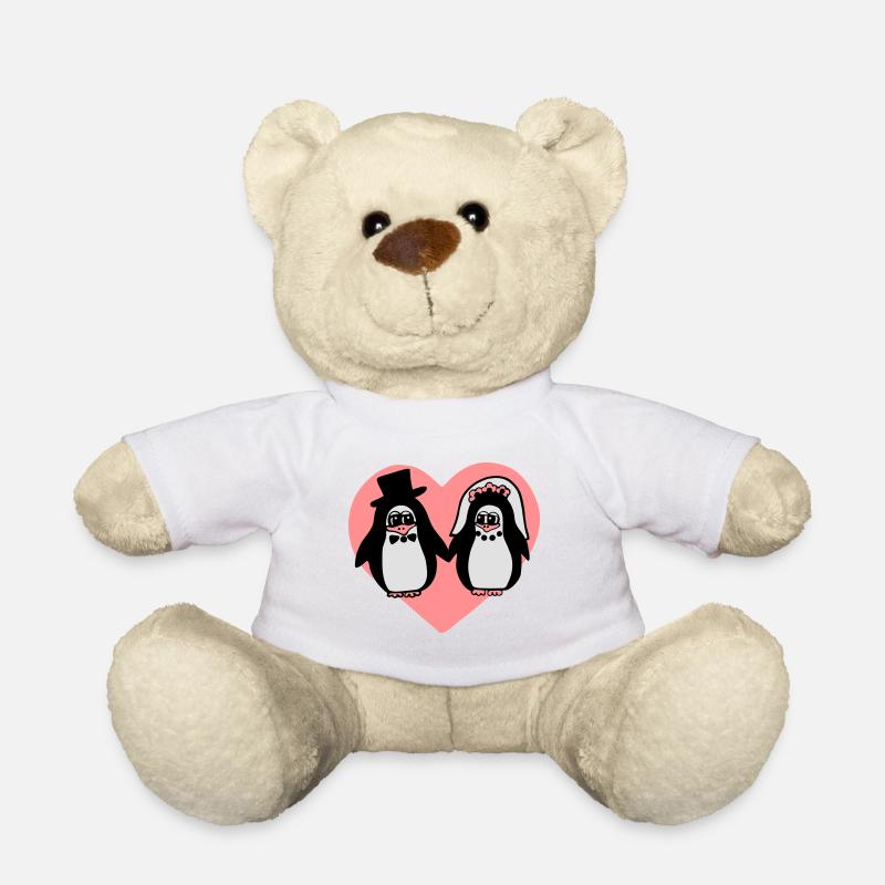 penguin wedding - Teddy Bear - white