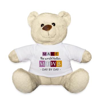 Make the world better day by day - Teddy Bear - white - Front