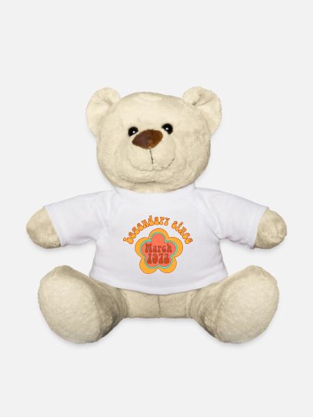 Legendär seit März 1973 Geburtstag Retro - Teddy - Weiß