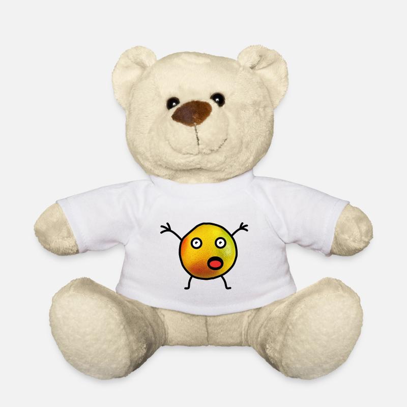 Fruit with face fruit fun cartoon style kids - Teddy Bear - white