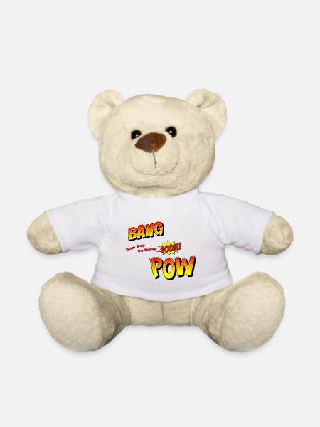 Bang Boom Pow - Comic - Teddy Bear - white