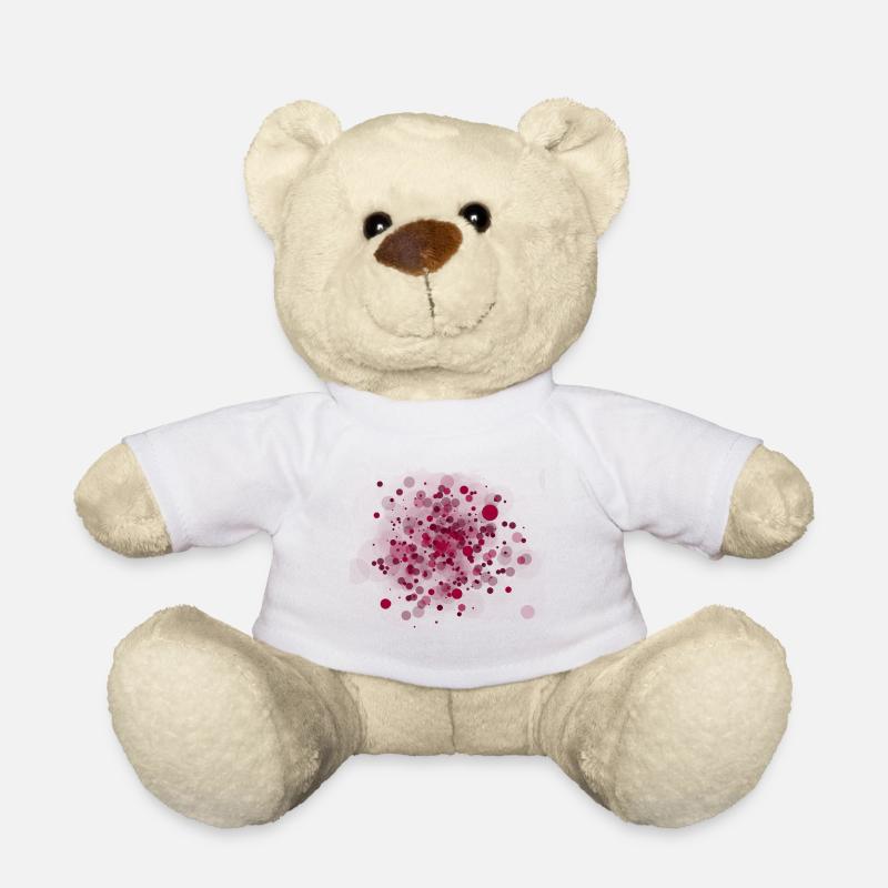 Cooles Flecken Spritzer Graffiti Motiv in pink - Teddy - Weiß
