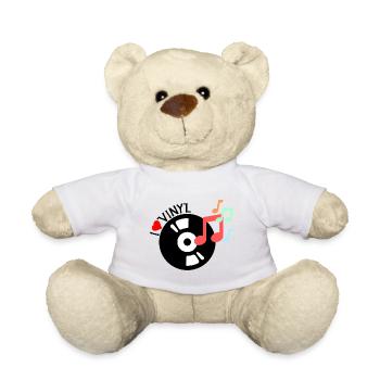 Ich liebe Vinyl - Teddy - Weiß - Vorne