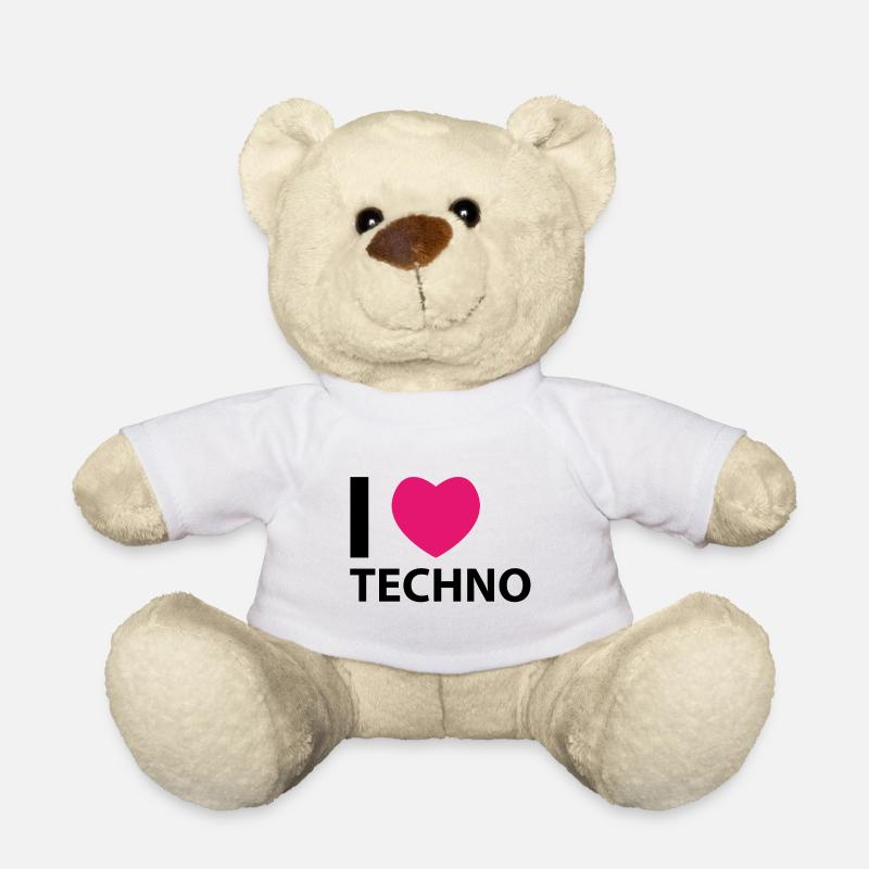 I love Techno | Electro Festival - Teddy - Weiß