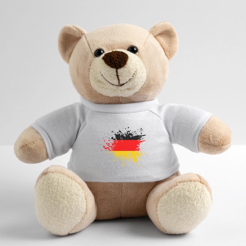 Germany Flag Paint Splash Blobs Color Spots Teddy Bear