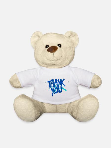 Thank you! Graffiti - Teddy - Weiß