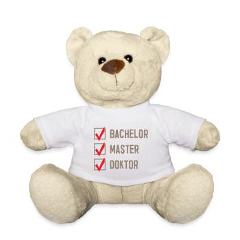 Bachelor Master Doctor Phd Dissertation Student - Teddy Bear - white - Front