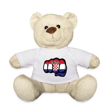 Kroatien Flagge Hand Faust - Teddy - Weiß - Vorne
