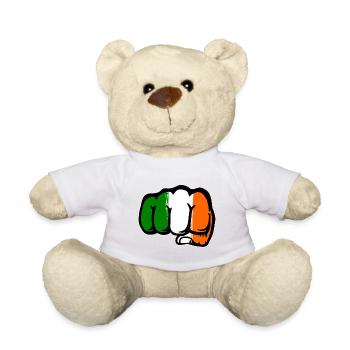 Poing de la main du drapeau de l’Irlande - Nounours - blanc - Devant