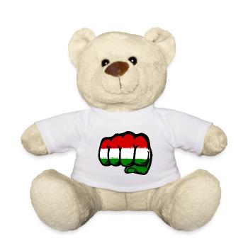 Hungary Flag Hand Fist - Teddy Bear - white - Front
