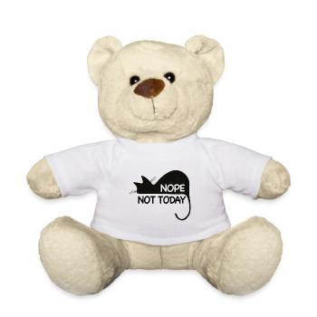 T-shirt de chats Nope. Pas aujourd'hui | noir - Nounours - blanc - Devant