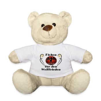 Baiser pour la paix dans le monde - Nounours - blanc - Devant