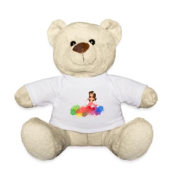 Mermaid with splashes of color - Teddy Bear - white - Front