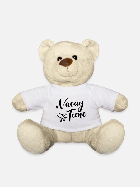avion de vacances - Nounours - blanc