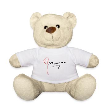 "J'aime maman" - Nounours - blanc - Devant