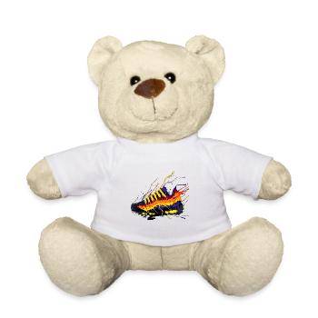 Schuhe, Schuh, Basketball, Farbe, Spaß, Aufkleber - Teddy - Weiß - Vorne