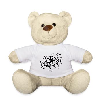 Alien Ufo Science Fiction - Nounours - blanc - Devant