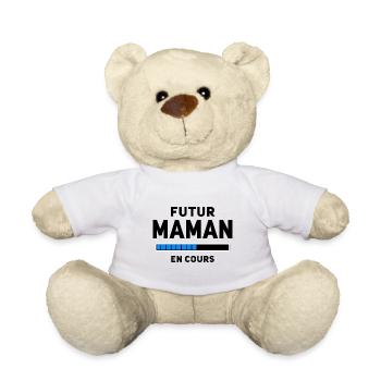 Futur Maman en cours - Nounours - blanc - Devant
