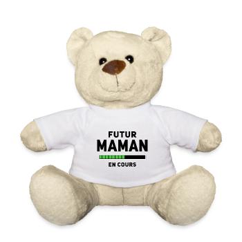 Futur Maman en cours - Nounours - blanc - Devant