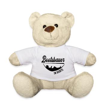 Bootsbauer in Rente Rentenbeginn Schiffsbauer Chef - Teddy - Weiß - Vorne