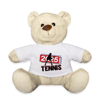 Tennis Spielerin Team Turnier Mannschaft 2025 - Teddy - Weiß - Vorne